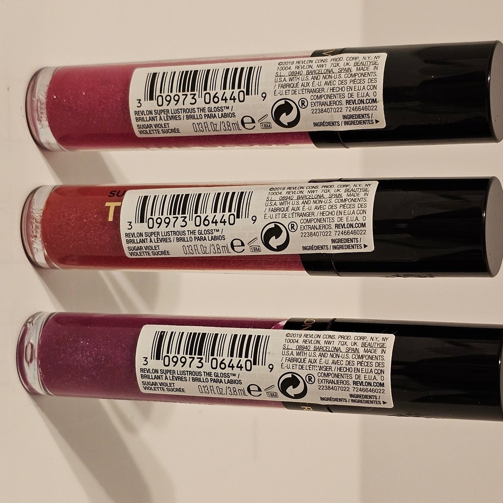NEW Revlon Super Lustrous The Gloss Sugar Violet 230 Lip Gloss 0.3 Fl Oz SEALED - Picture 3 of 4